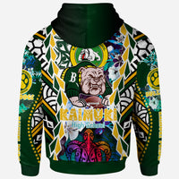 Hawaii Custom Hoodie Kaimuki High School Bulldogs With Hawaiian Sea Turtle and Tribal Patterns LT10 - Polynesian Pride