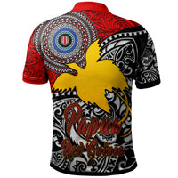 Papua New Guinea Polo Shirt Custom Bougainville Of Papua New Guinea With Polynesian Patterns Polo Shirt - Polynesian Pride