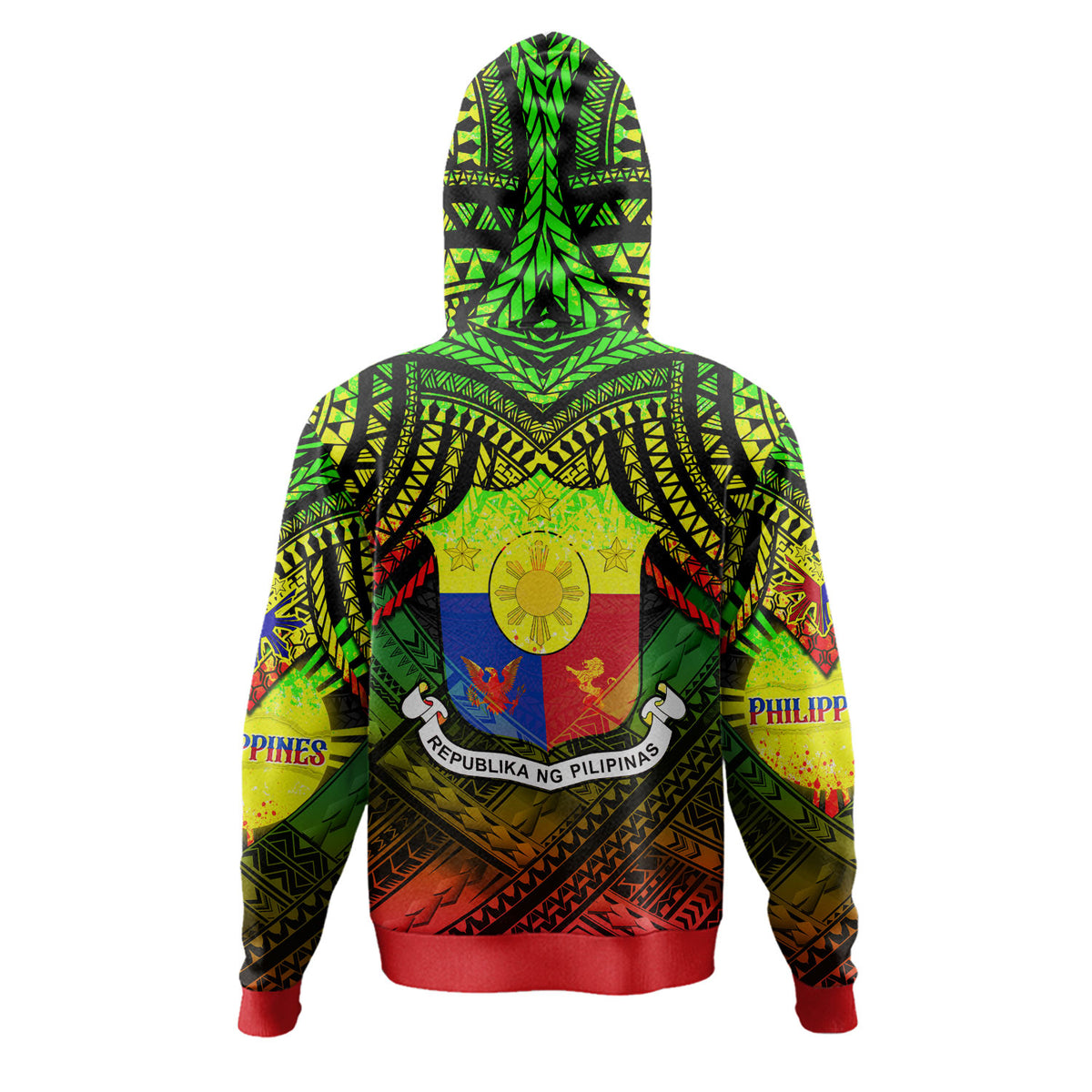 Philippines Polynesian Hoodie Custom Hope Begins In Your Home Reggae Style - Polynesian Pride