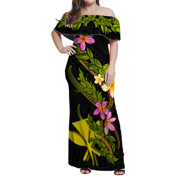 Polynesian Couple Outfits Plumeria Flowers Couples Bodycon Dress Hawaiian Shirt Polynesian Tribal Gold Vibe LT9