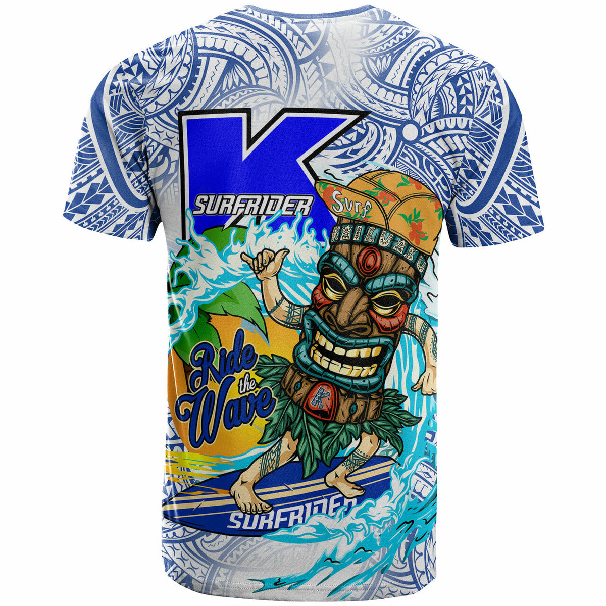 Hawaii Polynesian Custom T Shirt Kailua High School Tiki Tribal Surfriders Polynesian Culture LT10 - Polynesian Pride
