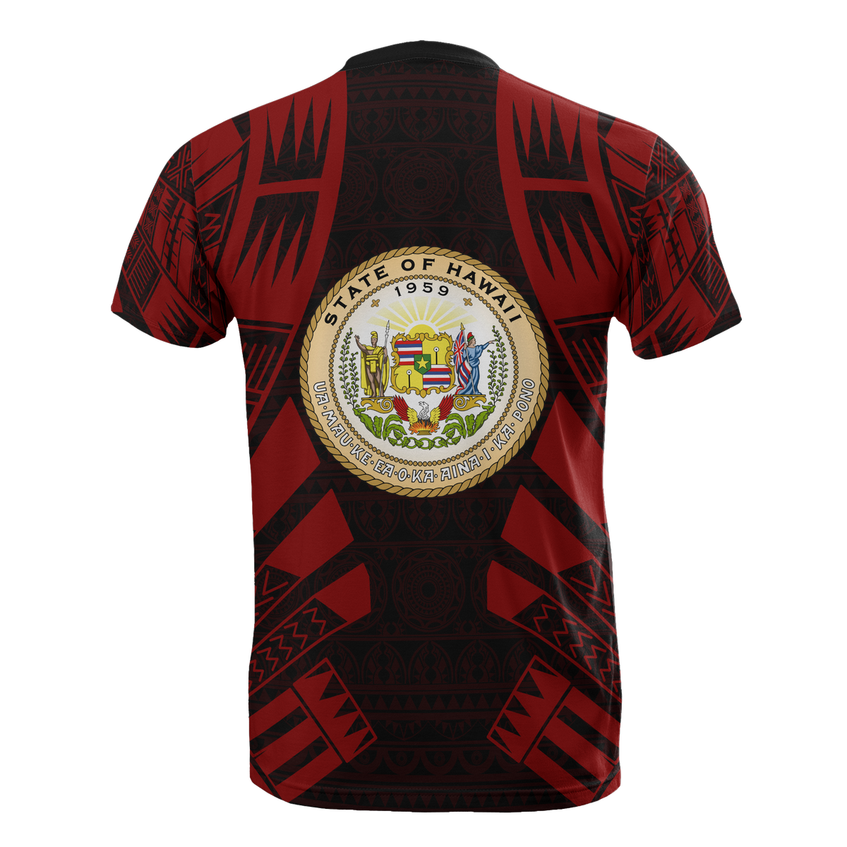 Hawaii T Shirt Hawaii Seal Polynesian Tattoo Red Style - Polynesian Pride