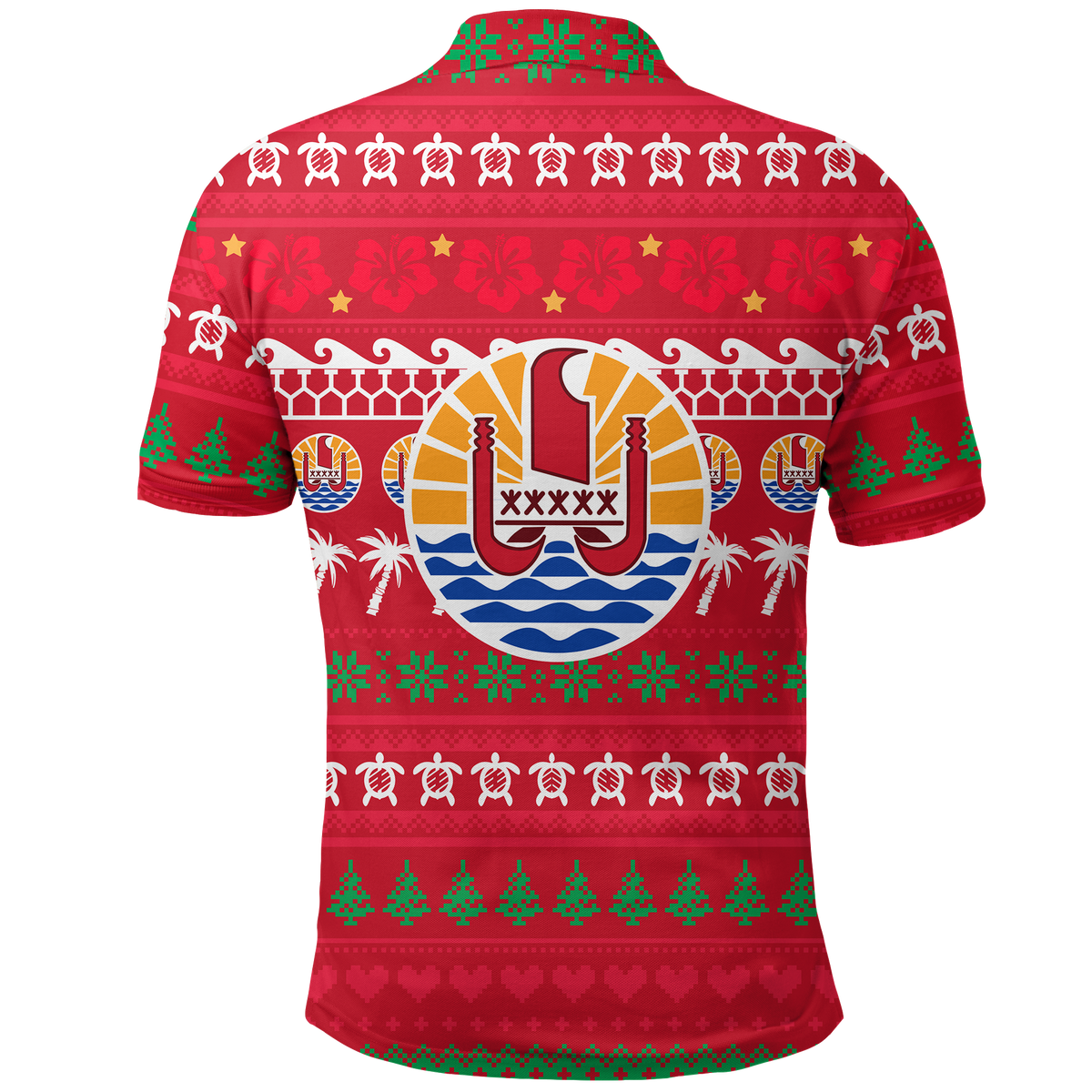 Tahiti Christmas Polo Shirt Ugly Christmas LT12 - Polynesian Pride
