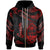 Guam Polynesian Zip Hoodie Polynesian Tattoo Red Version Unisex Red - Polynesian Pride