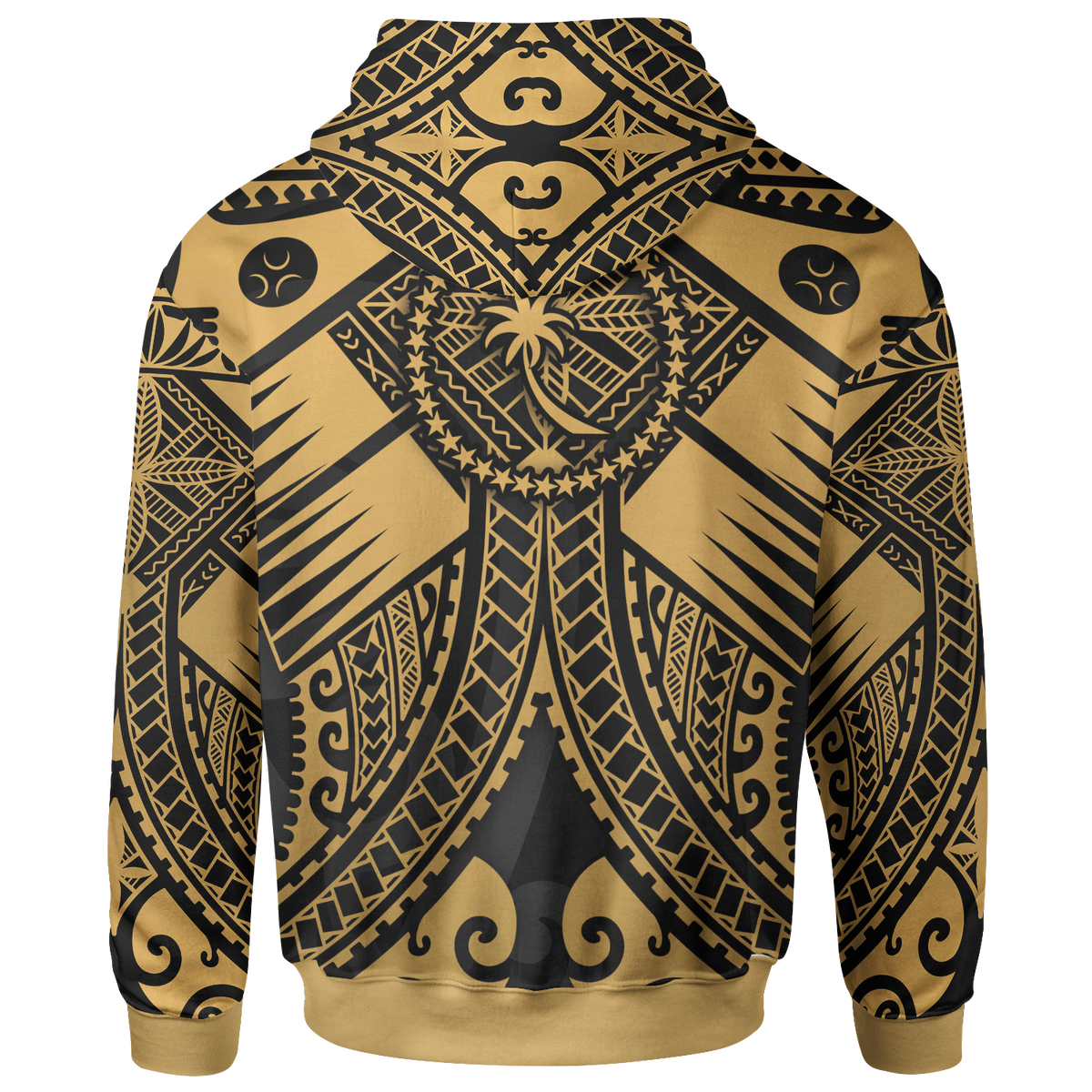 Chuuk Hoodie Gold Seal with Polynesian Tattoo - Polynesian Pride