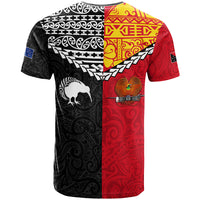Papua New Guinea Combine New Zealand Maori Aotearoa Heritage T Shirt LT12 - Polynesian Pride