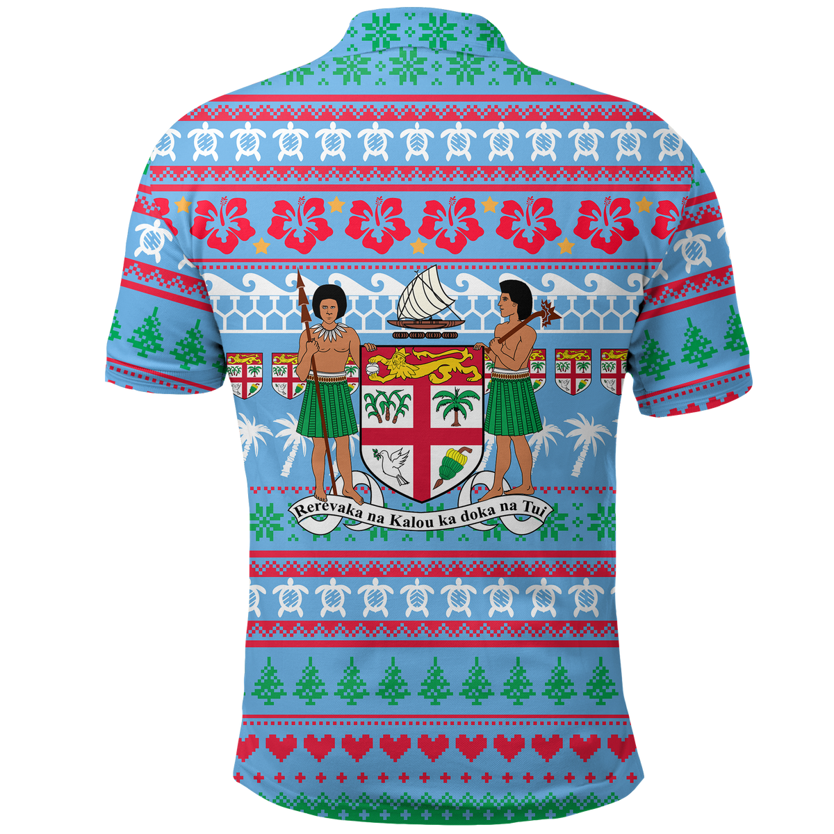 Fiji Christmas Polo Shirt Ugly Christmas LT12 - Polynesian Pride