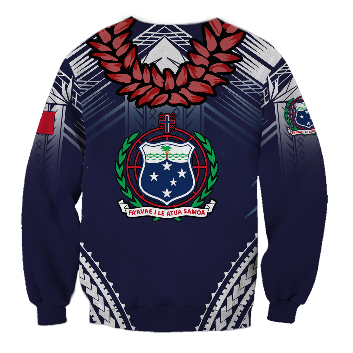 (Custom Personalised) Samoan Ula Fala Art Sweatshirt - LT12 - Polynesian Pride