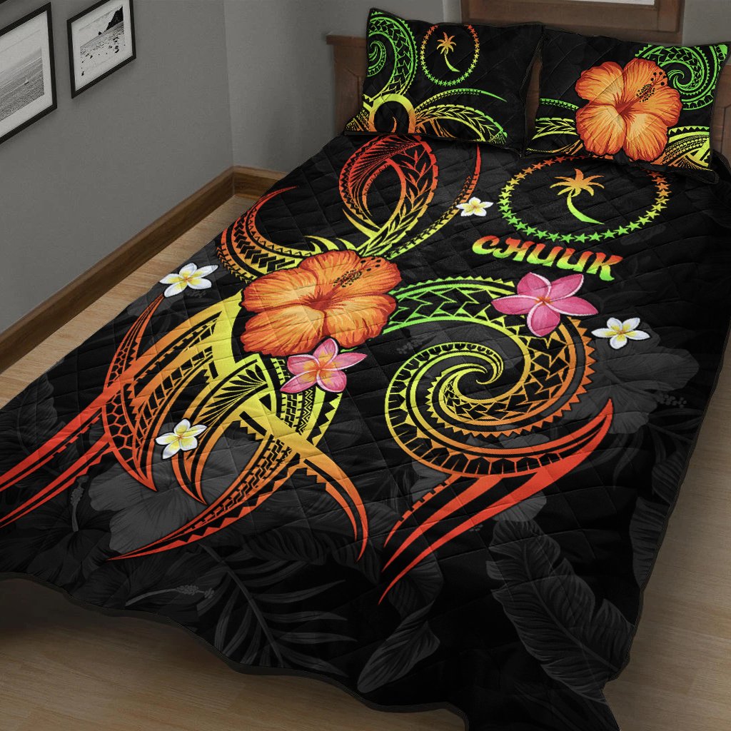 Chuuk Polynesian Quilt Bed Set - Legend of Chuuk (Reggae) - Polynesian Pride