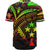 Kosrae State Baseball Shirt - Reggae Color Cross Style - Polynesian Pride