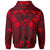 Guam Polynesian Zip up Hoodie Red Guam Coat of Arms Polynesian Tattoo - Polynesian Pride