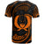Pohnpei Micronesia Custom T Shirt Orange Tribal Wave - Polynesian Pride