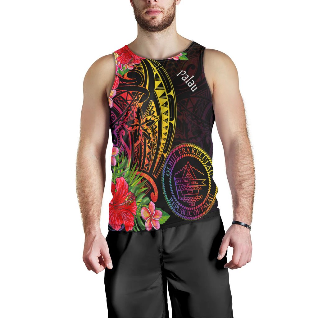 Palau Men's Tank Top - Tropical Hippie Style - Polynesian Pride