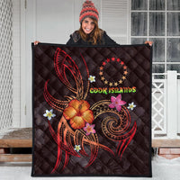 Cook Islands Polynesian Premium Quilt - Legend of Cook Islands (Red) - Polynesian Pride