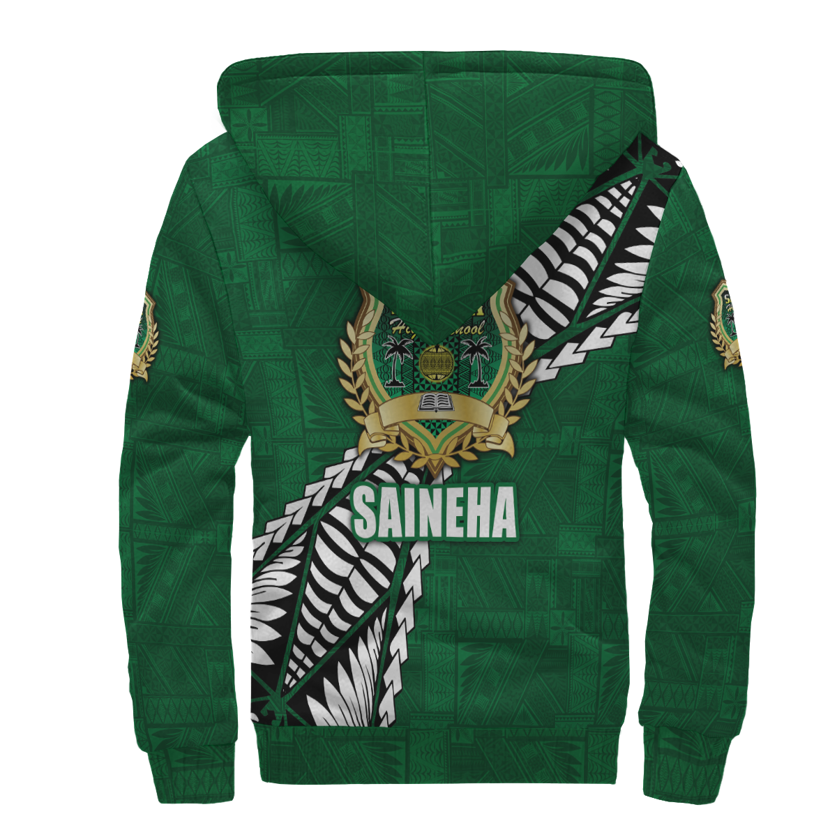 Tonga Saineha High School Tongan Patterns Sherpa Hoodie - LT12 - Polynesian Pride