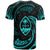 Guam Polynesian Custom T Shirt Neon Blue Tribal Wave - Polynesian Pride