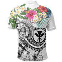 Polynesian Hawaii Kanaka Maoli Polo Summer Plumeria (White) - Polynesian Pride