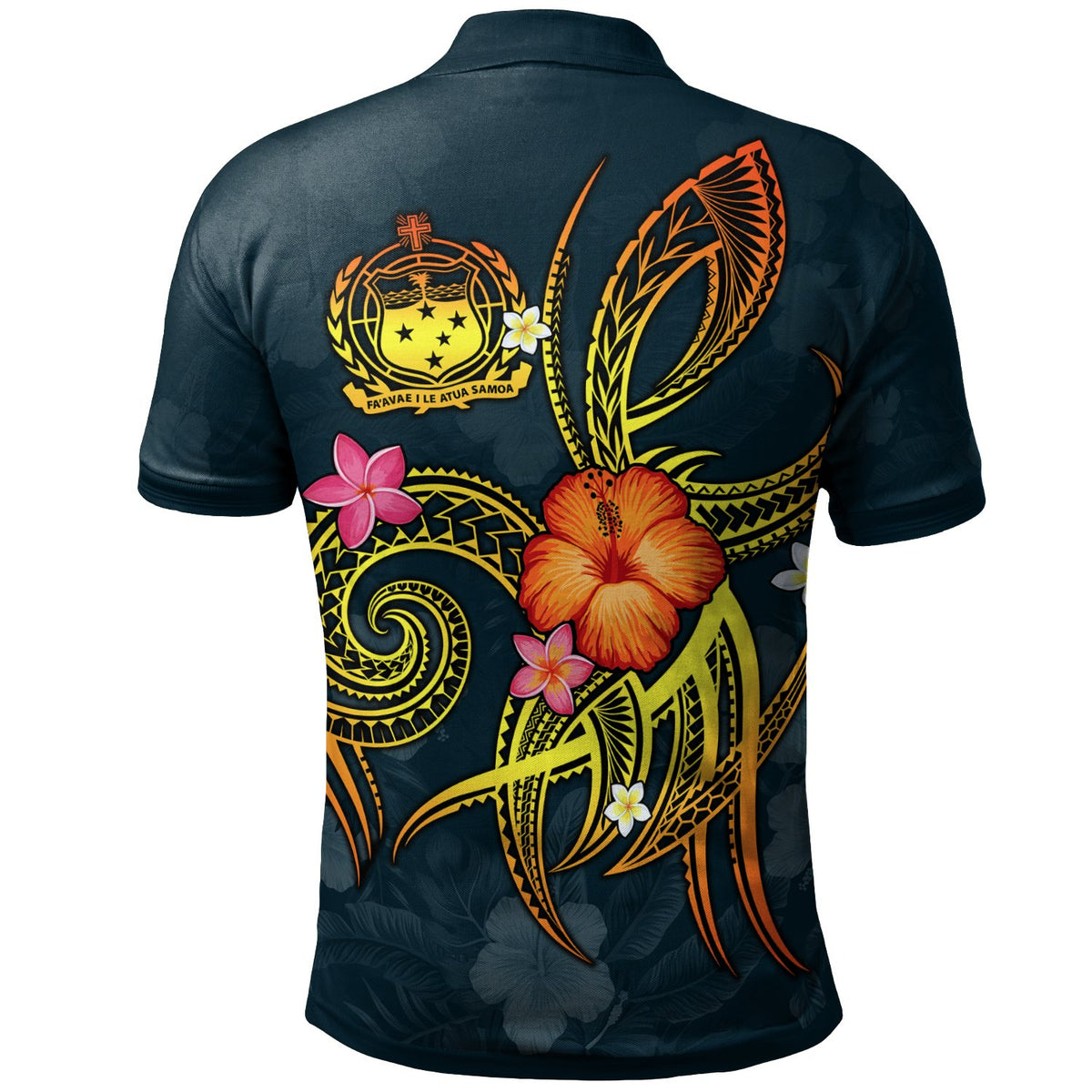 Polynesian Hawaii Custom Polo Shirt Legend of Samoa (Blue) - Polynesian Pride
