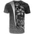 Guam Polynesian Custom T Shirt White Turtle with Hook - Polynesian Pride