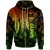 Guam Zip up Hoodie Polynesian Wings (Reggae) Unisex Reggae - Polynesian Pride