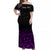 (Custom Personalised) New Zealand Off Shoulder Long Dress Maori Pattern Purple LT13 Women Purple - Polynesian Pride