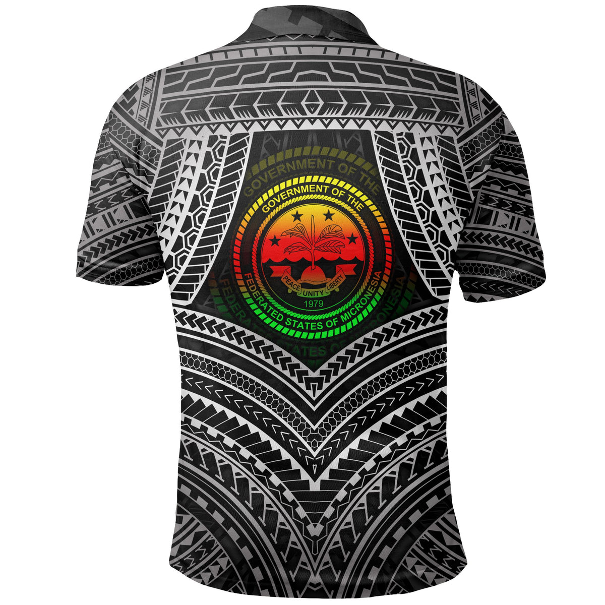 Federated States of Micronesia Polo Shirt FSM Seal Reggae Color - Polynesian Pride