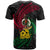 Vanuatu Custom T Shirt Flag Spiral Pattern Hibiscus - Polynesian Pride
