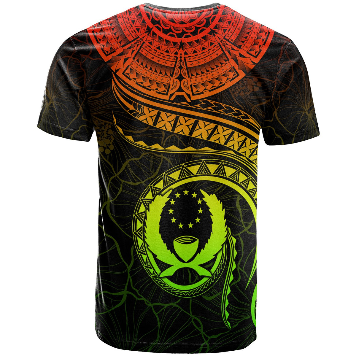 Pohnpei Polynesian Custom T Shirt Pohnpei Waves (Reggae) - Polynesian Pride