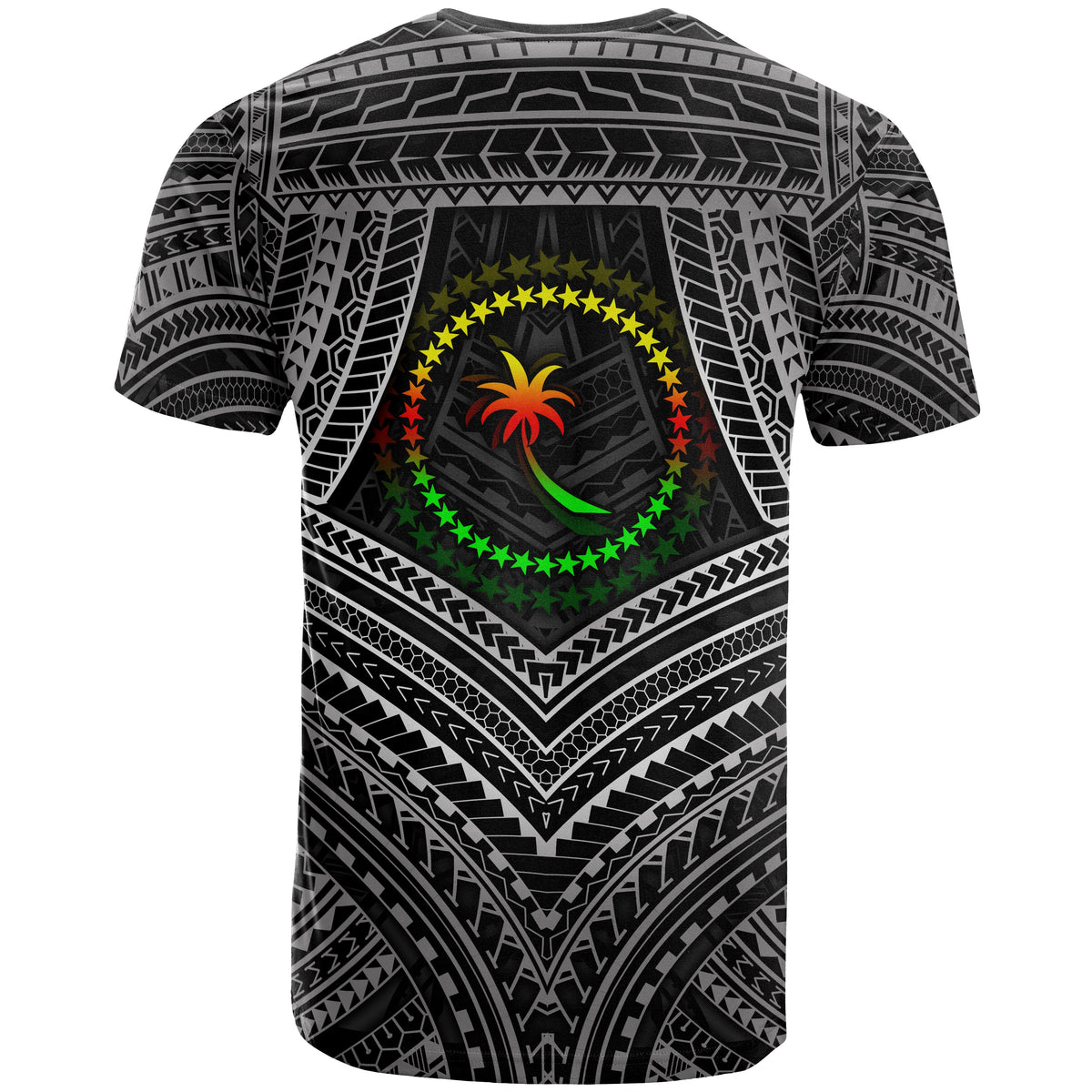 Chuuk Polynesian T Shirt Chuuk Flag Reggae Color - Polynesian Pride