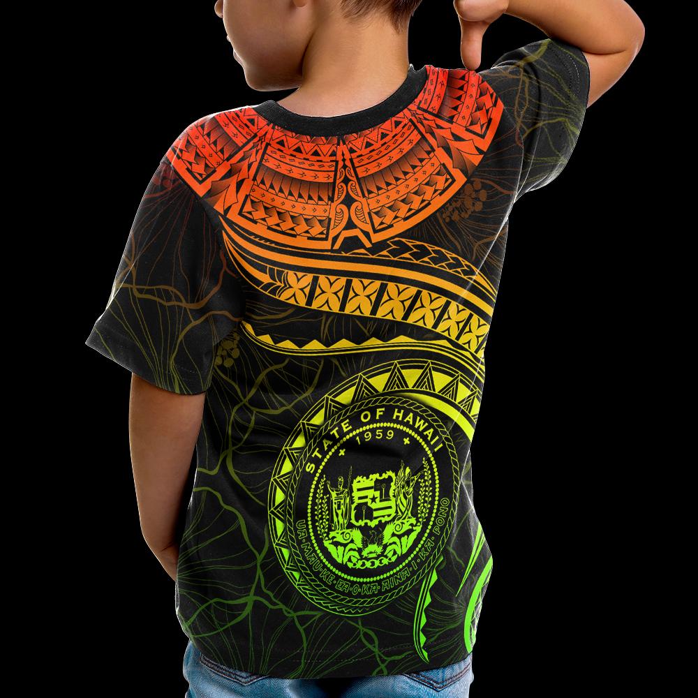 Polynesian Hawaii T Shirt Hawaiian Waves (Reggae) - Polynesian Pride