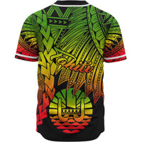 Tahiti Polynesian Baseball Shirt - Tribal Wave Tattoo Reggae - Polynesian Pride