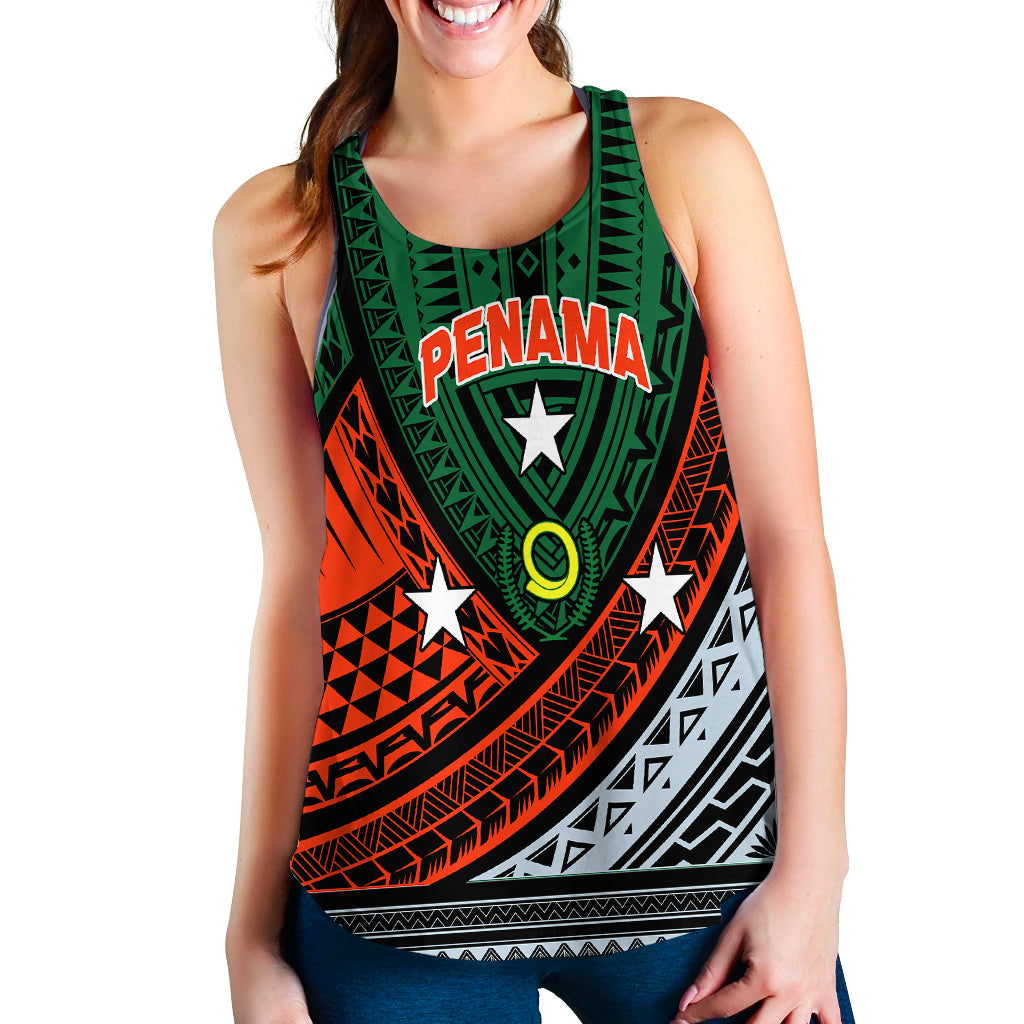 (Custom Personalised) Vanuatu Penama Province Tribal Pattern Women Tank Top - LT12 - Polynesian Pride