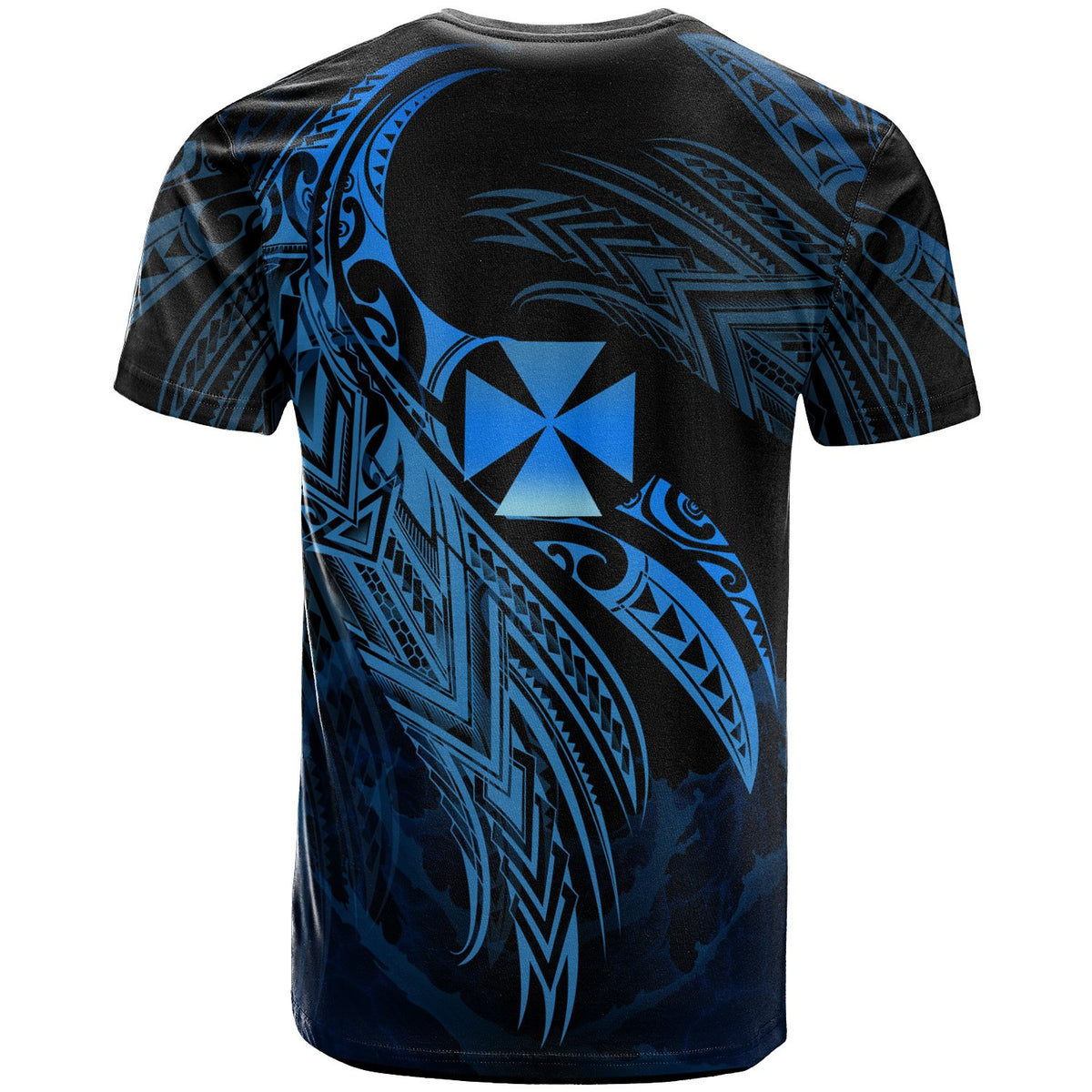 Wallis and Futuna Polynesian T Shirt Wallis and Futuna Legend Blue Version - Polynesian Pride