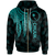 Chuuk Zip up Hoodie Polynesian Wings (Turquoise) Unisex Turquoise - Polynesian Pride
