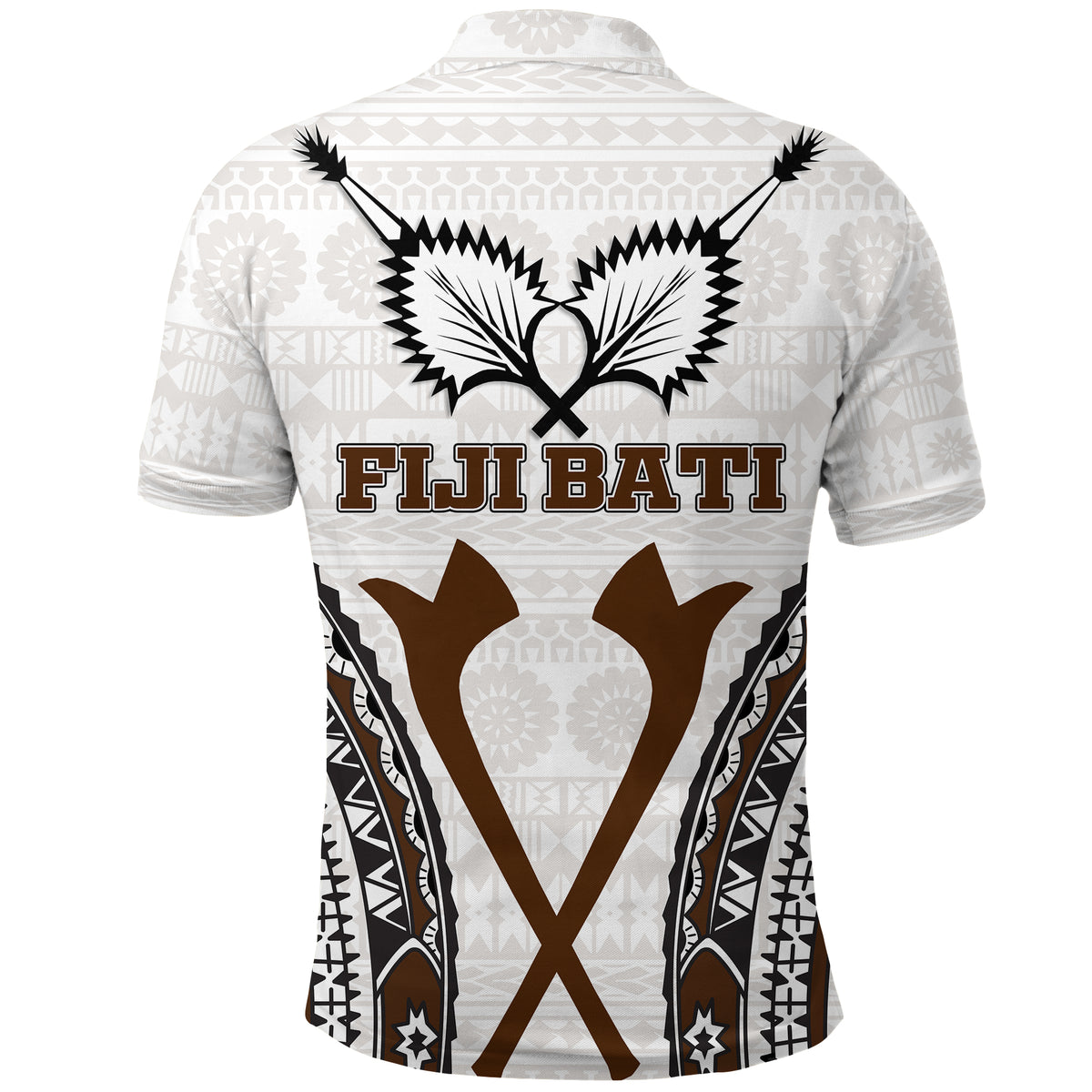 Fiji Bati Tapa Pattern Polo Shirt LT12 - Polynesian Pride