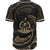 Vanuatu Polynesian Custom Personalised Baseball Shirt - Gold Tribal Wave - Polynesian Pride