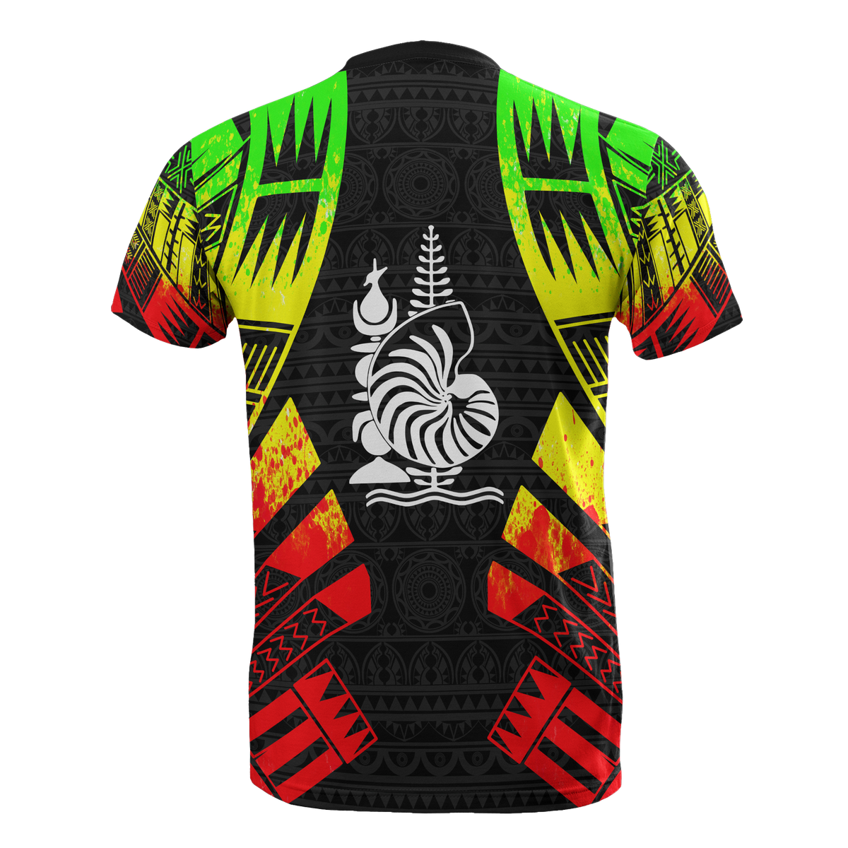 New Caledonia T Shirt New Caledonia Coat Of Arms Polynesian Tattoo Reggae Style - Polynesian Pride