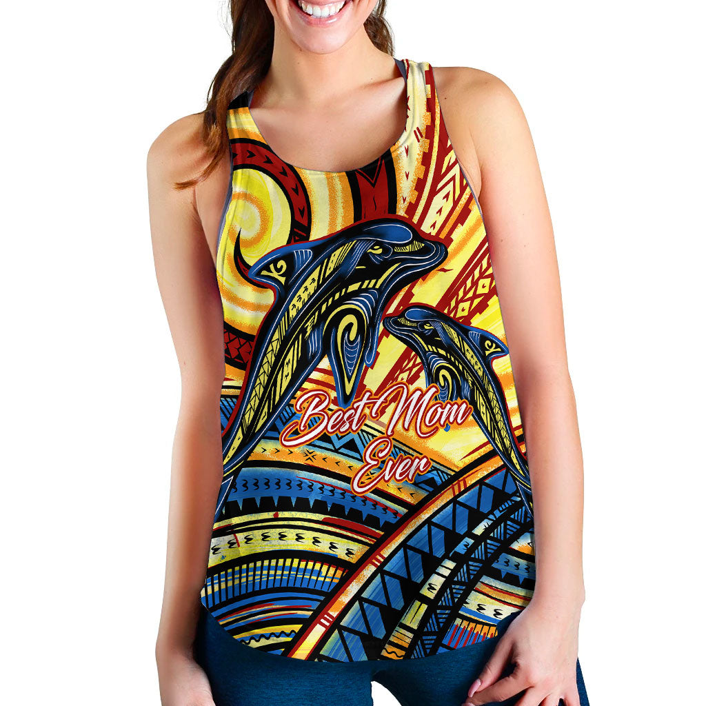 (Custom Personalised) Polynesia Best Mom Ever Women Tank Top - LT12 - Polynesian Pride
