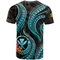 Polynesian Hawaii T Shirt Turquoise Plumeria - Polynesian Pride
