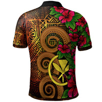 Hawaii Polynesian Polo Shirt Hibiscus Vintage - Polynesian Pride