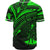 Vanuatu Baseball Shirt - Green Color Cross Style - Polynesian Pride