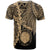 Northern Mariana Islands Polynesian Custom T Shirt Tribal Wave Tattoo Gold - Polynesian Pride