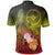 Custom Yap Polo Shirt Humpback Whale with Tropical Flowers (Yellow) - Polynesian Pride