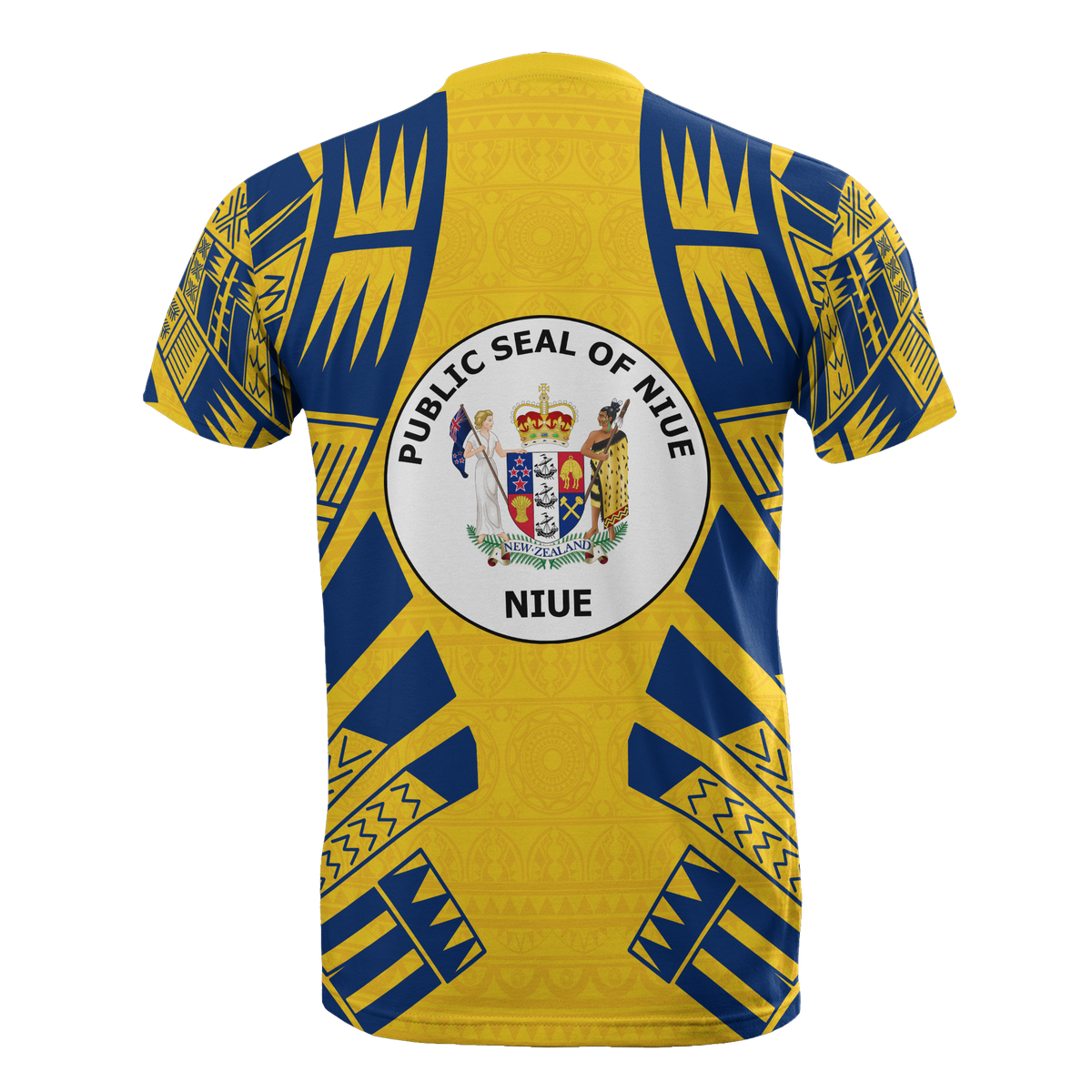 Niue T Shirt Niue Seal Polynesian Tattoo Yellow Style - Polynesian Pride