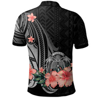 Nauru Custom Polo Shirt Polynesian Hibiscus Pattern Style - Polynesian Pride