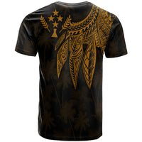 Kosrae T Shirt Polynesian Wings (Golden) - Polynesian Pride