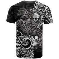 FSM T Shirt White Shark Polynesian Tattoo - Polynesian Pride