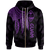 Guam Zip up Hoodie Polynesian Wings (Purple) Unisex Purple - Polynesian Pride
