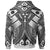 Kosrae Custom Zip up Hoodie White Seal with Polynesian Tattoo - Polynesian Pride