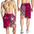 Fiji Custom Personalised Men's Shorts - Turtle Plumeria (Pink) - Polynesian Pride